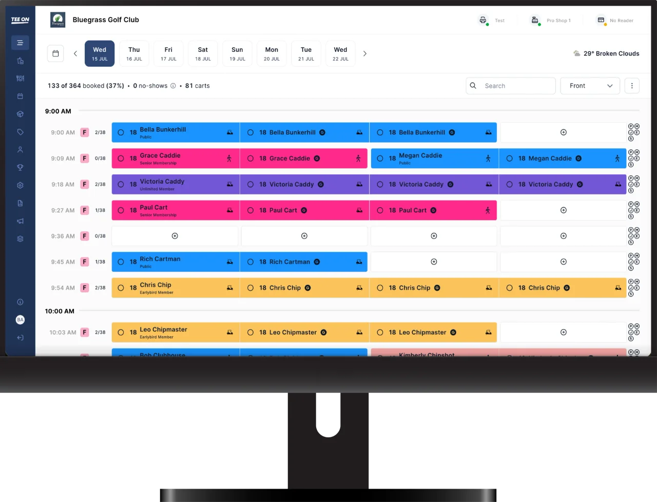 Tee Sheet Management