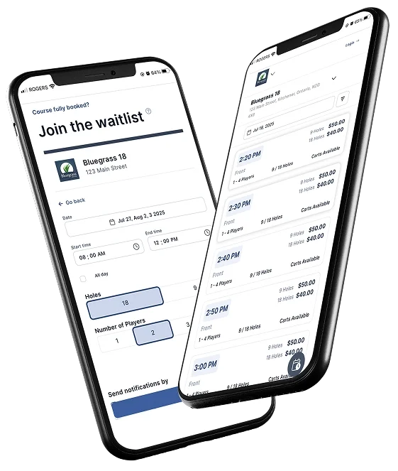 Two iPhones showing On Deck waitlist